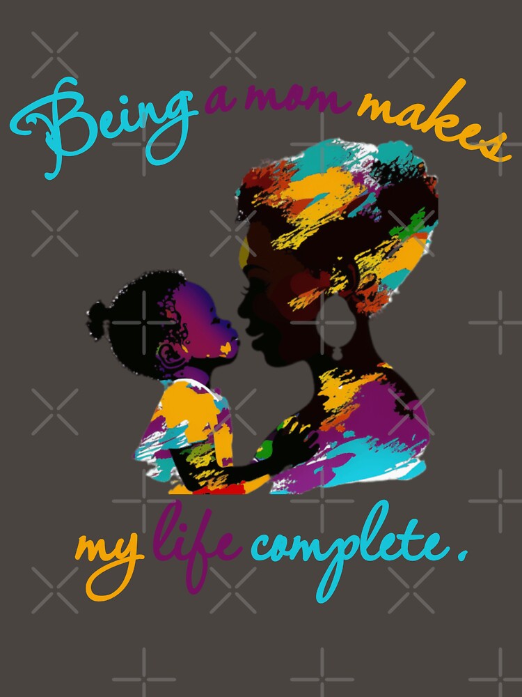 Being a mom makes my life complete sticker, being a mom makes my life complete black woman print sticker, by... (Image 3)