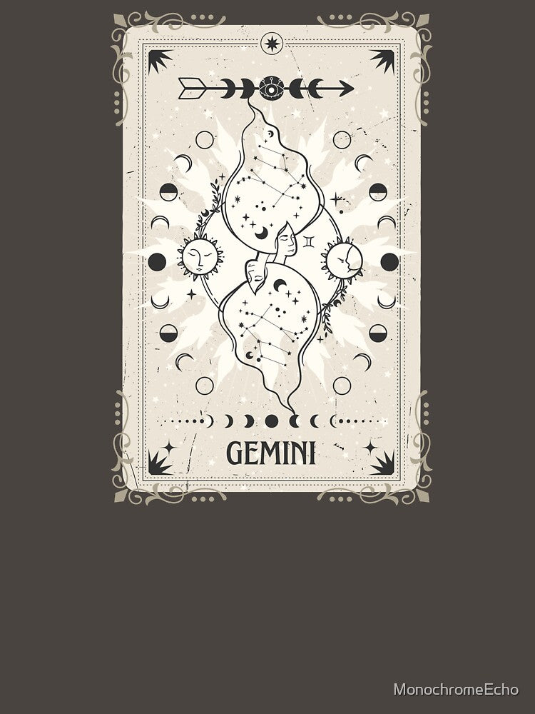 Tarot card Gemini zodiac by MonochromeEcho T-Shirts, Hoodie, Sweatshirt | BlankRebels.com (Image 3)