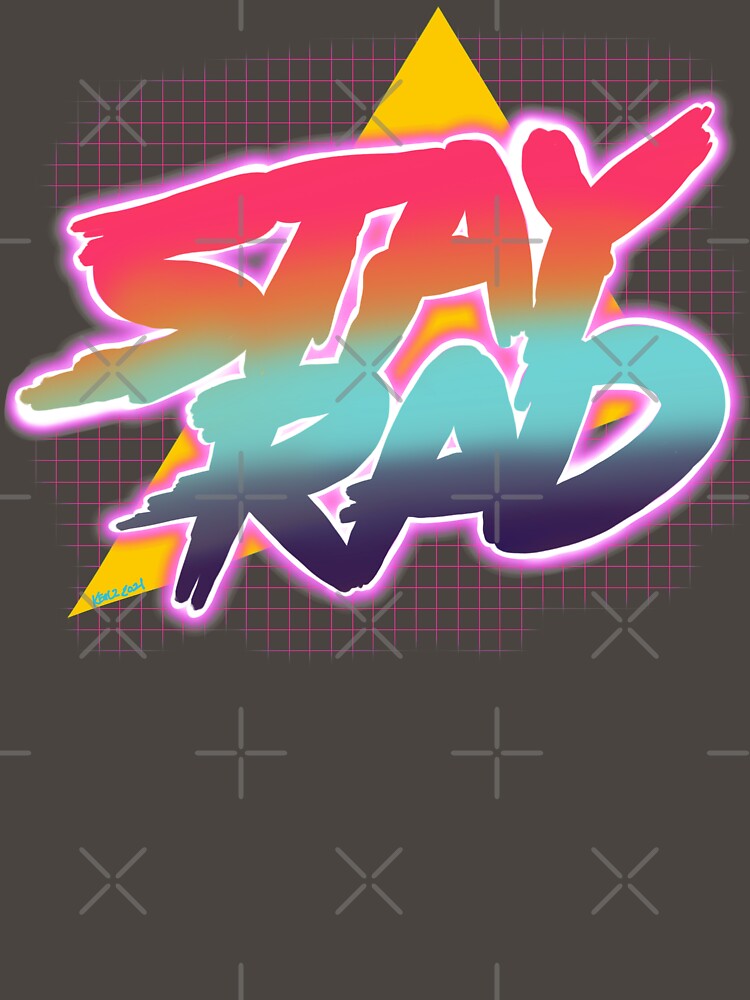 “Stay Rad” 80s 90s Vaporwave Aesthetic 013021 - KerLZ by KerlZ T-Shirts, Hoodie, Sweatshirt | BlankRebels.com (Image 3)