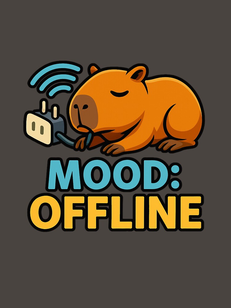 Mood: Offline – Sleeping Capybara by MOAVE-Design T-Shirts, Hoodie, Sweatshirt | BlankRebels.com (Image 3)