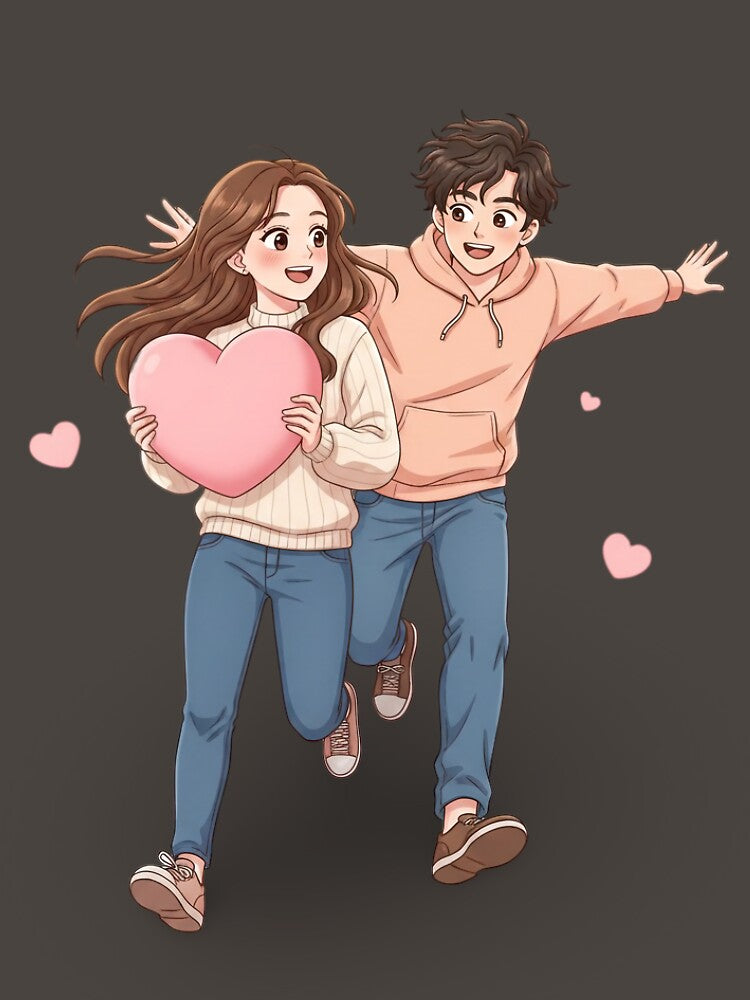 Cute Anime Couple in Love by Y-MOONSTAR T-Shirts, Hoodie, Sweatshirt | BlankRebels.com (Image 3)