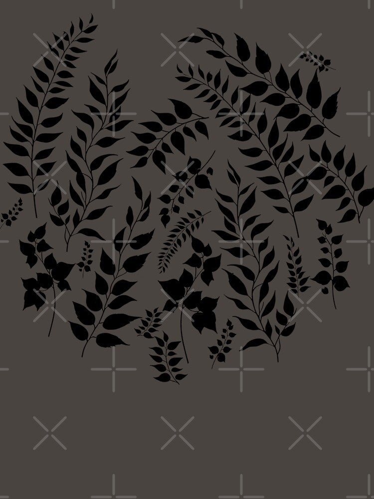Greenery Botanical Print Black Leaves by SilverPegasus T-Shirts, Hoodie, Sweatshirt | BlankRebels.com (Image 3)