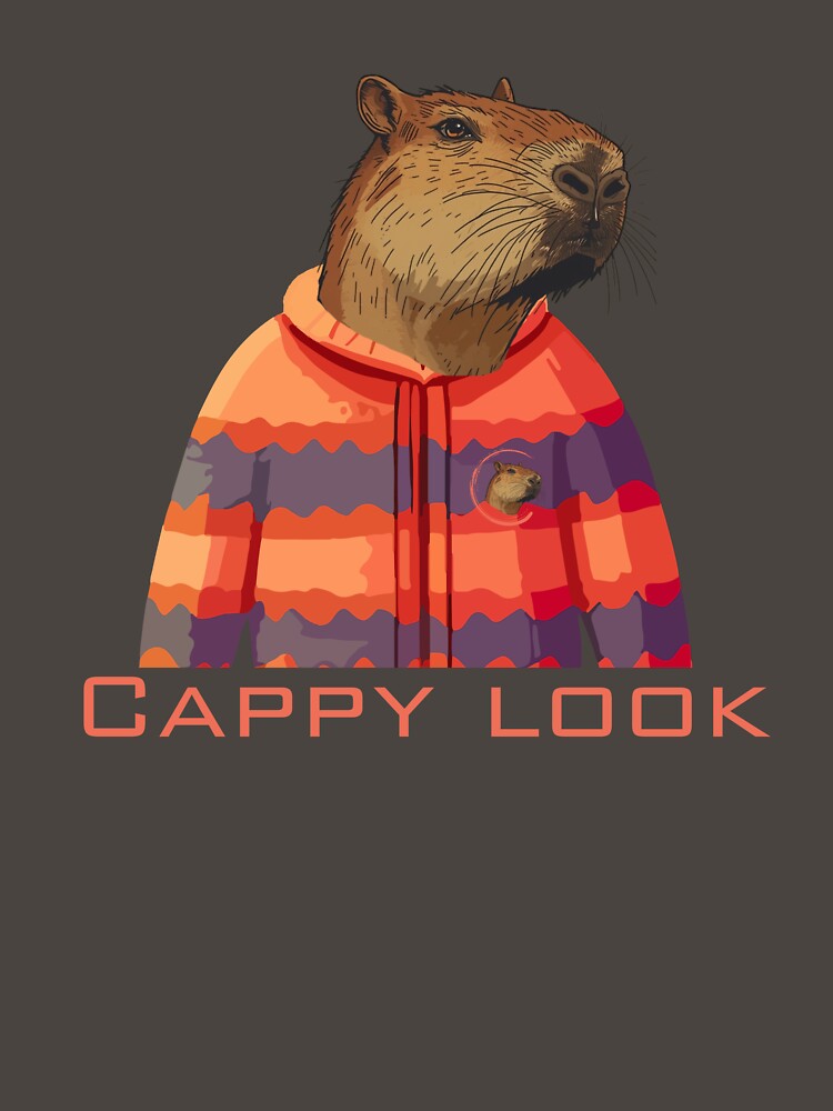 Cappy Look – Striped Hoodie Capybara by JuanaDesigns