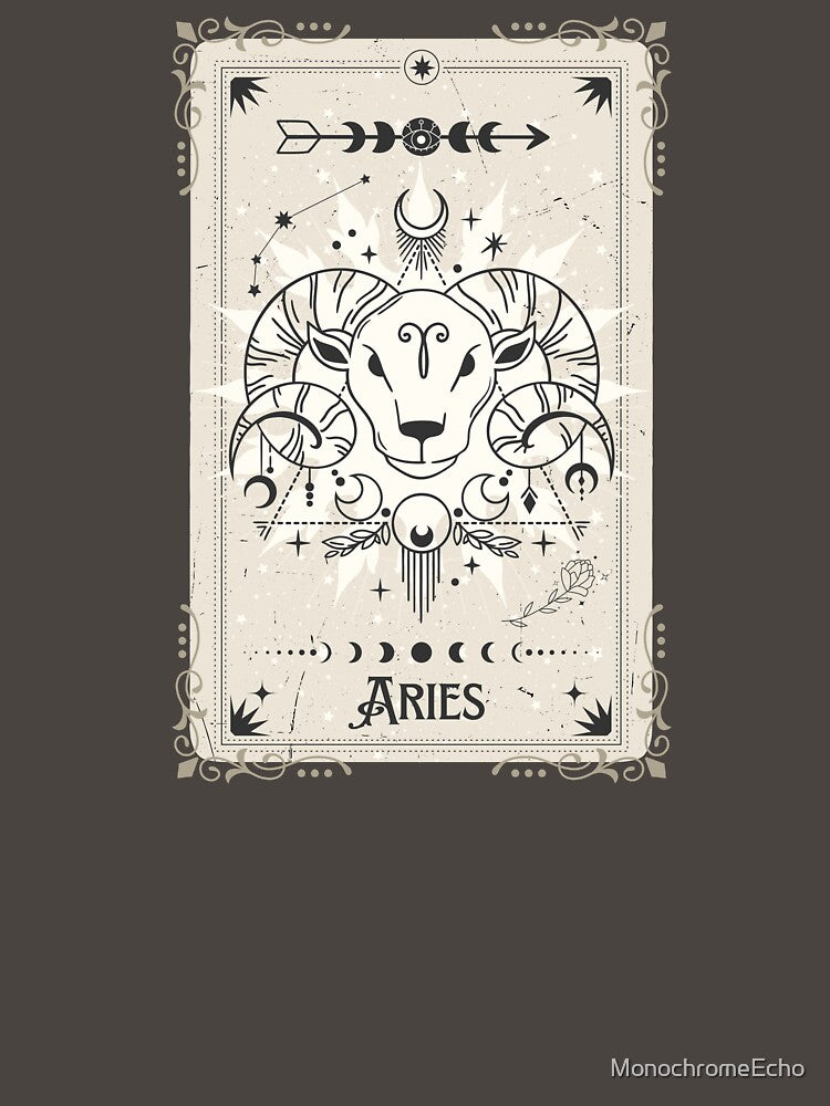 Tarot card Aries zodiac by MonochromeEcho T-Shirts, Hoodie, Sweatshirt | BlankRebels.com (Image 3)