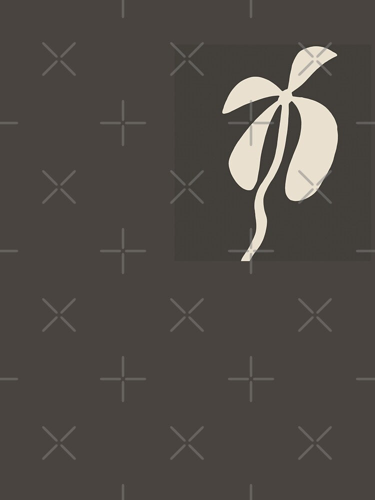 Beige abstract flower silhouette on brown background by by-jwp T-Shirts, Hoodie, Sweatshirt | BlankRebels.com (Image 3)