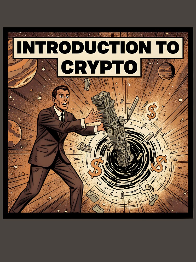 Introduction To Crypto - Retro Surrealist Satire Shirt by Vantage Print Co. Hoodie, Sweatshirt | BlankRebels.com (Image 3)