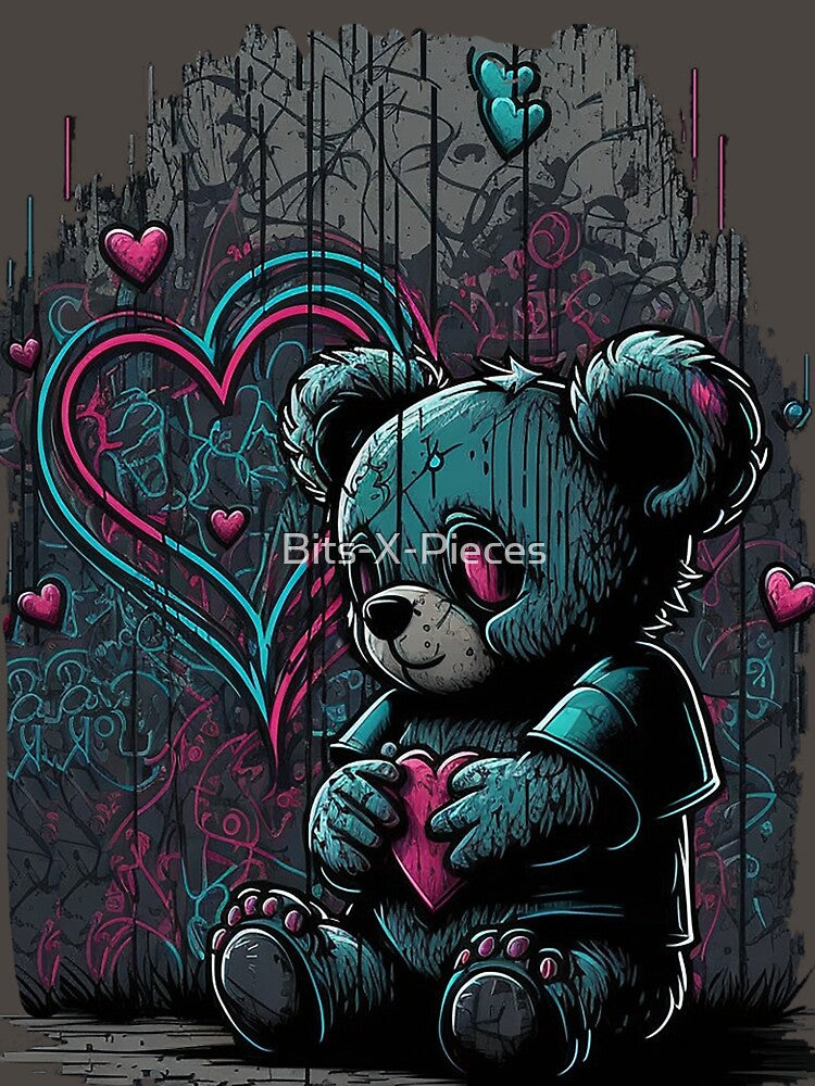 Creepy Gothic Valentines Day Merchandise Lonely Neon Teddy Bear and other Darkly Romantic Gift Ideas by... (Image 3)