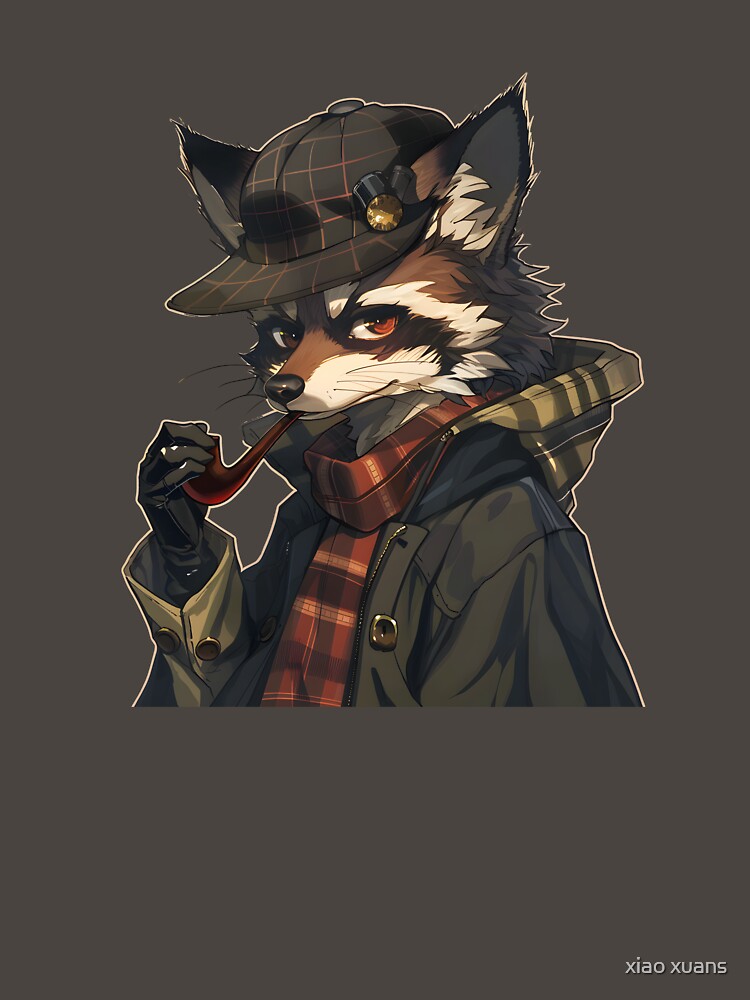 Sherlock Holmes Raccoon by xiao xuans T-Shirts, Hoodie, Sweatshirt | BlankRebels.com (Image 3)