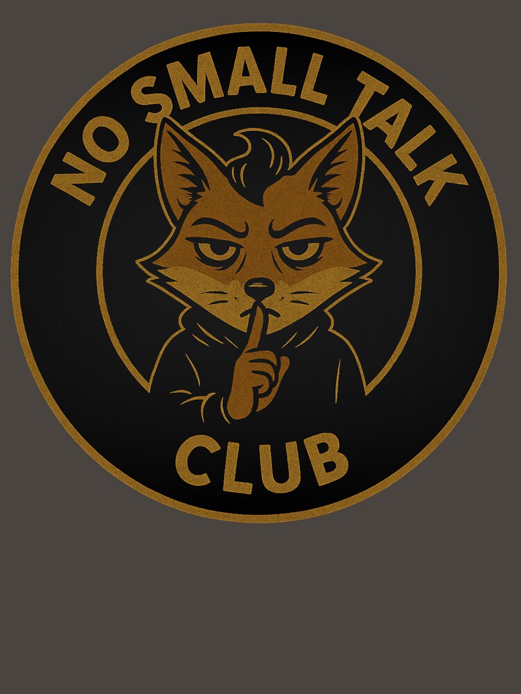 No Small Talk Club Fox by TytherleyTees T-Shirts, Hoodie, Sweatshirt | BlankRebels.com (Image 3)