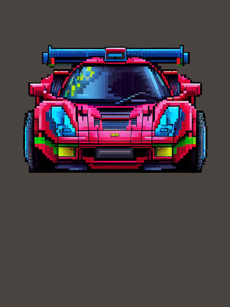 Pixel art red supercar. by Pixelarium