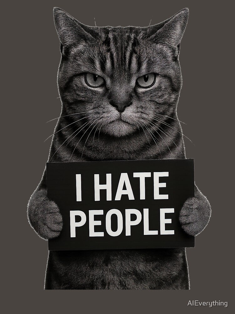 I Hate People - Angry Cat by AIEverything T-Shirts, Hoodie, Sweatshirt | BlankRebels.com (Image 3)
