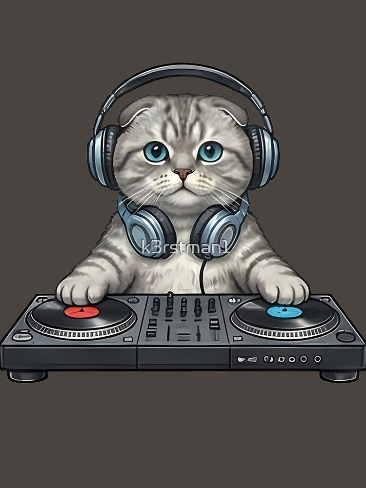 DJ Cat by k3rstman1 T-Shirts, Hoodie, Sweatshirt | BlankRebels.com (Image 3)