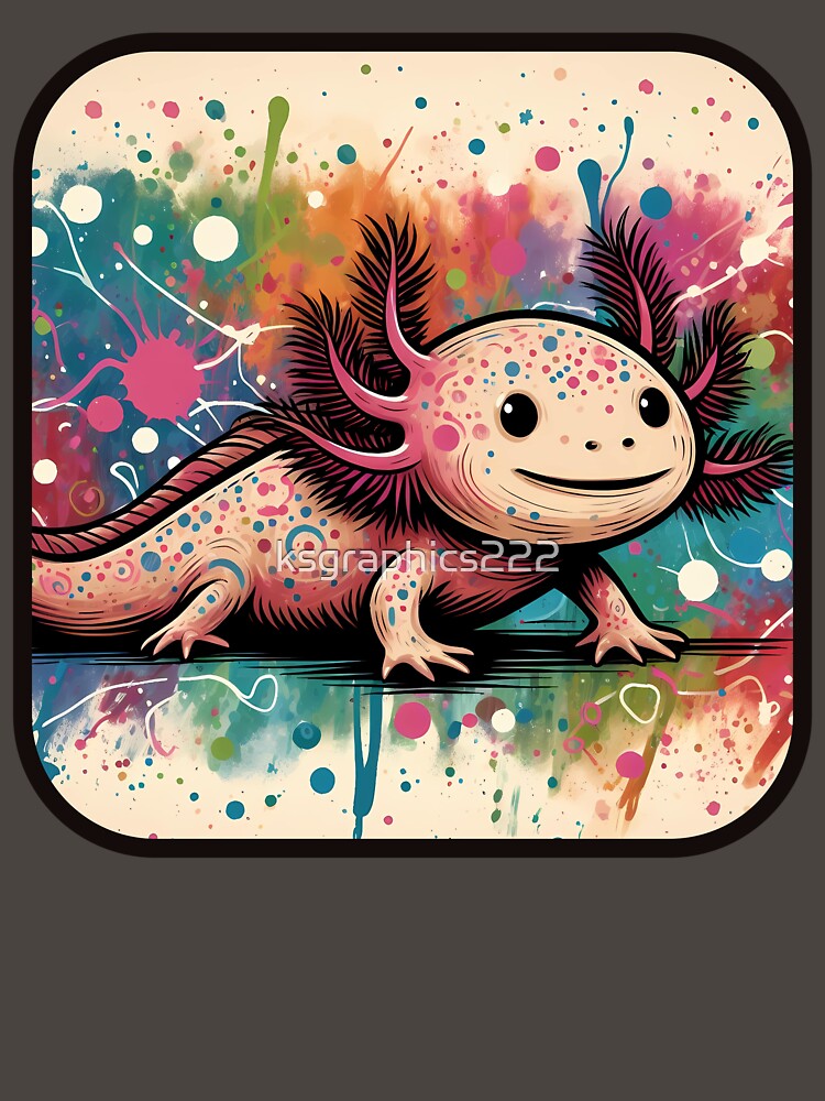 Axolotl Art #63 | Axolotl Lovers by ksgraphics222 T-Shirts, Hoodie, Sweatshirt | BlankRebels.com (Image 3)