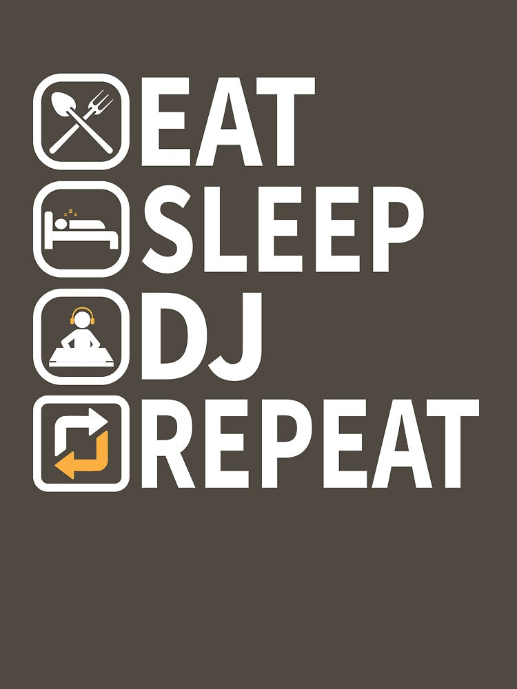 Funny DJ Jokes Eat Sleep DJ Repeat Funny DJ Quotes by ArabCorner T-Shirts, Hoodie, Sweatshirt | BlankRebels.com (Image 3)