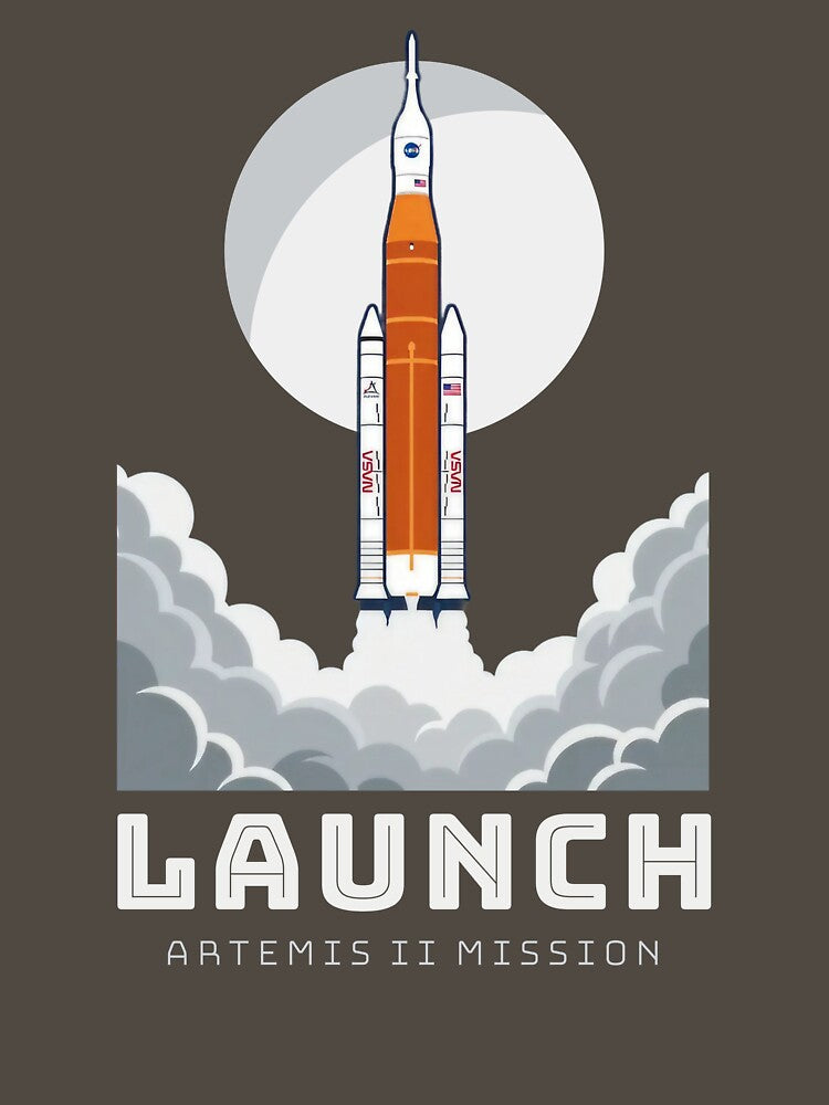 Artemis II #33 Mission Launch SLS Rocket Space Vector Art by KiwiRider