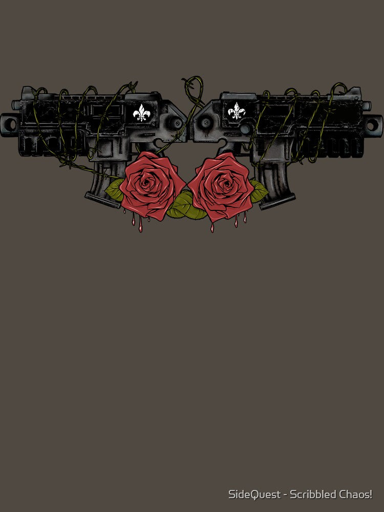 Guns and Roses by SideQuest - Scribbled Chaos! T-Shirts, Hoodie, Sweatshirt | BlankRebels.com (Image 3)
