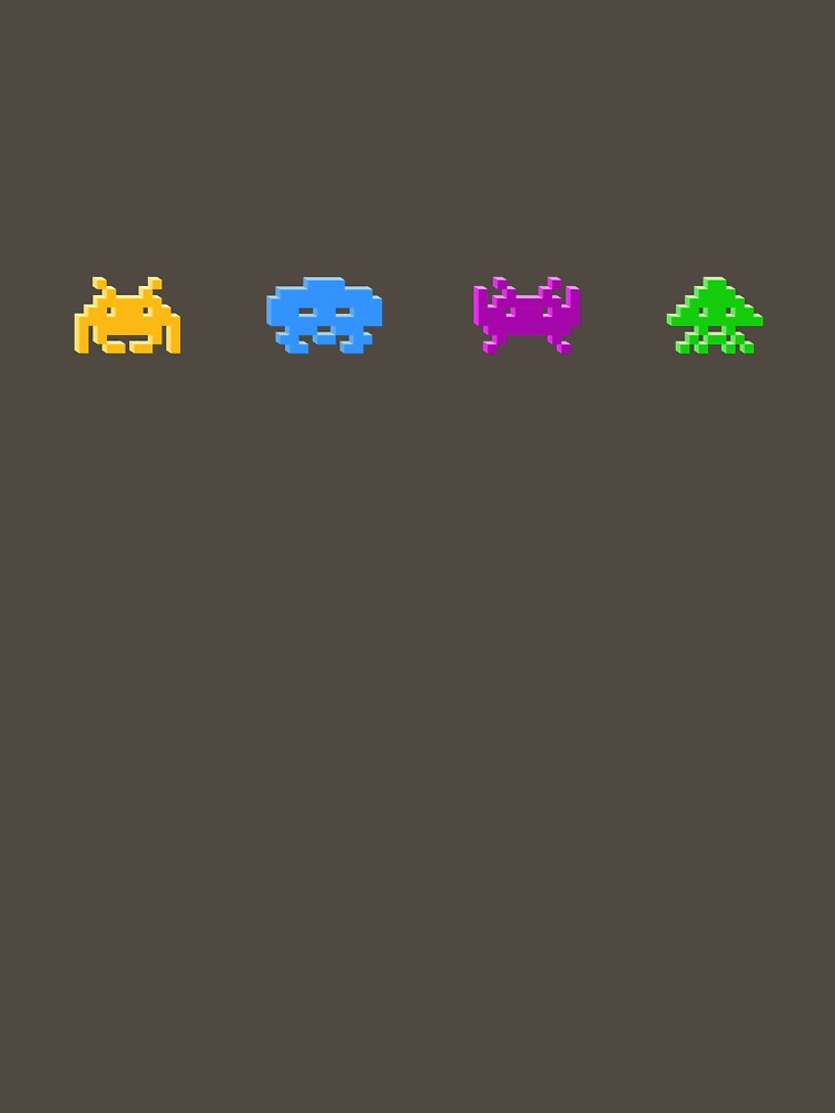 Classic Space Invaders 3D Block Horizontal T-Shirts, Hoodie, Sweatshirt