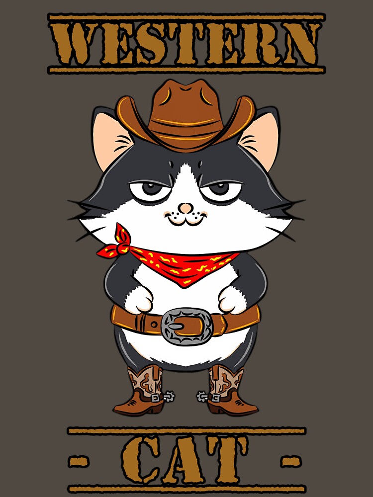 Western Cat by DigitalArtTK T-Shirts, Hoodie, Sweatshirt | BlankRebels.com (Image 3)
