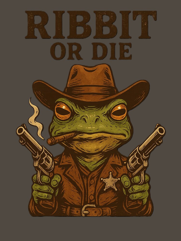 Cowboy Frog Meme – Ribbit Die Western Outlaw T-Shirts, Hoodie, Sweatshirt