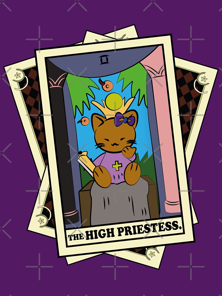 TAROT CARDS DECK | THE HIGH PRIESTESS. | FORTUNE CAT by FalconLifeStore T-Shirts, Hoodie, Sweatshirt (Image 3)