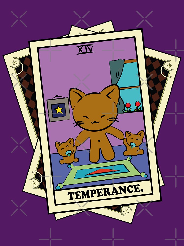 TAROT CARDS DECK | TEMPERANCE. | FORTUNE CAT by FalconLifeStore T-Shirts, Hoodie, Sweatshirt | BlankRebels.com (Image 3)