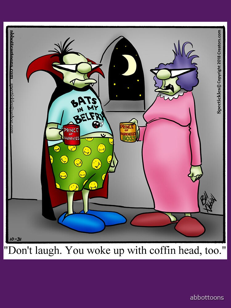 Funny Spectickles Halloween Dracula Bedhead Humor by abbottoons T-Shirts, Hoodie, Sweatshirt | BlankRebels.com (Image 3)