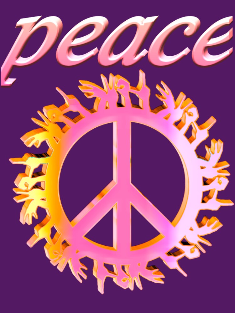 Hippie Peace Sign Art Design by Zareen Sayyed T-Shirts, Hoodie, Sweatshirt | BlankRebels.com (Image 3)