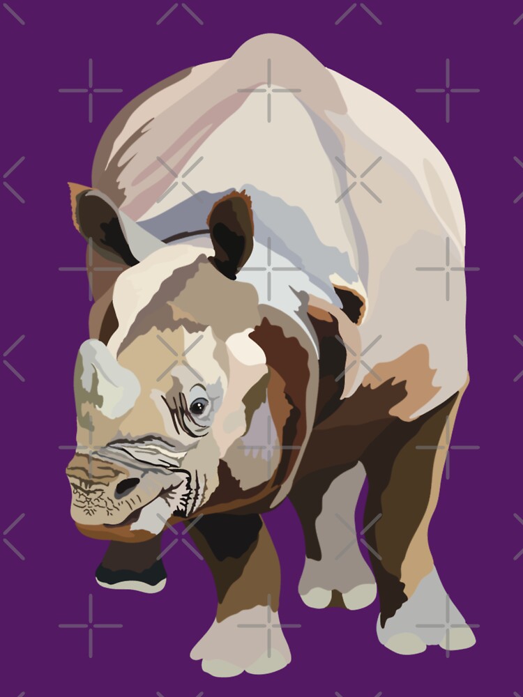 J is for Javan Rhino,Javan Rhino Artwork & Designs | Rare Rhino Collection for Wildlife Lovers by... (Image 3)