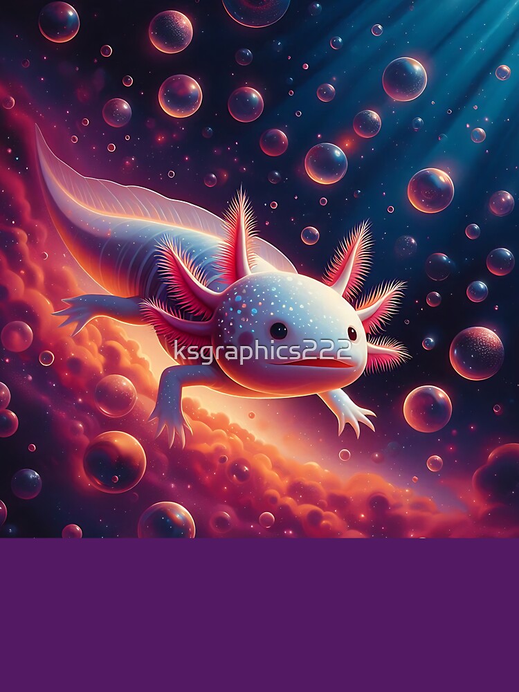 Axolotl Art #127 | Axolotl Lovers by ksgraphics222 T-Shirts, Hoodie, Sweatshirt | BlankRebels.com (Image 3)