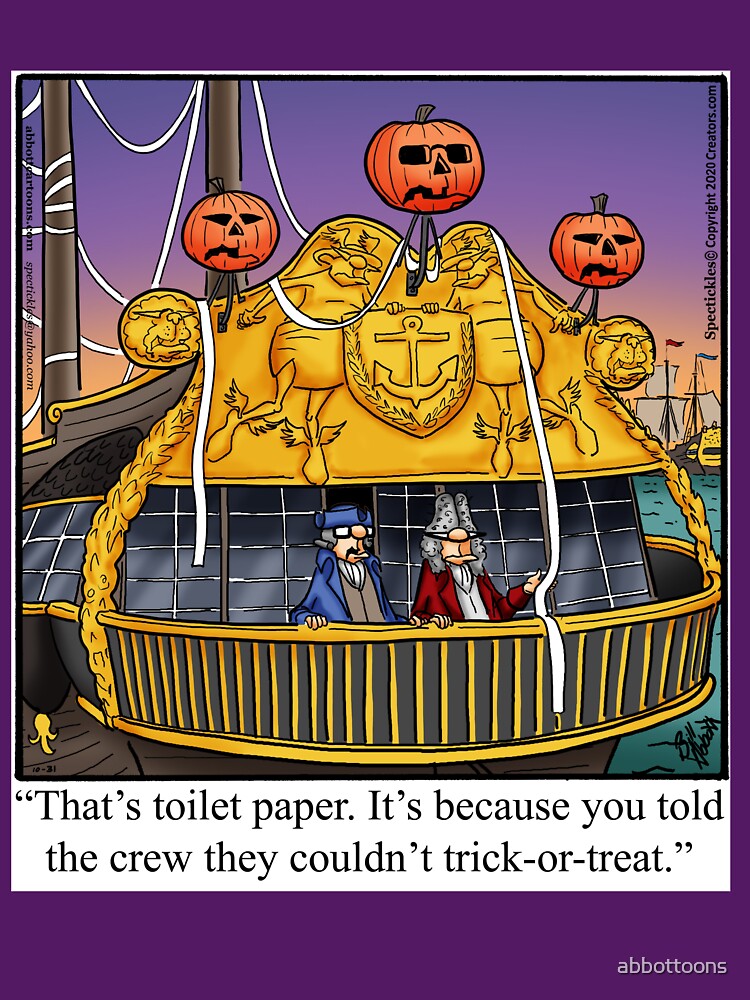 Funny Spectickles Halloween Sailing Ship Trick or Treating Humor by abbottoons T-Shirts, Hoodie, Sweatshirt (Image 3)