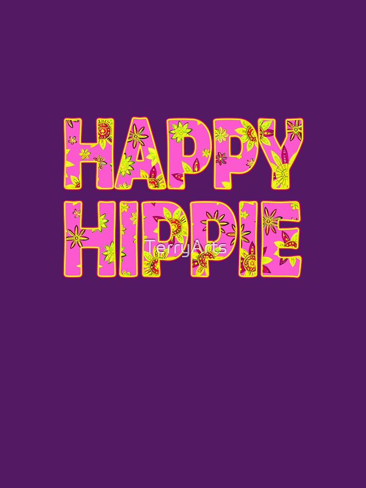 Happy Hippie Words Flower Power Free Spirit Hippie Vibes 2 of 4 by Beachy T-Shirts, Hoodie, Sweatshirt (Image 3)