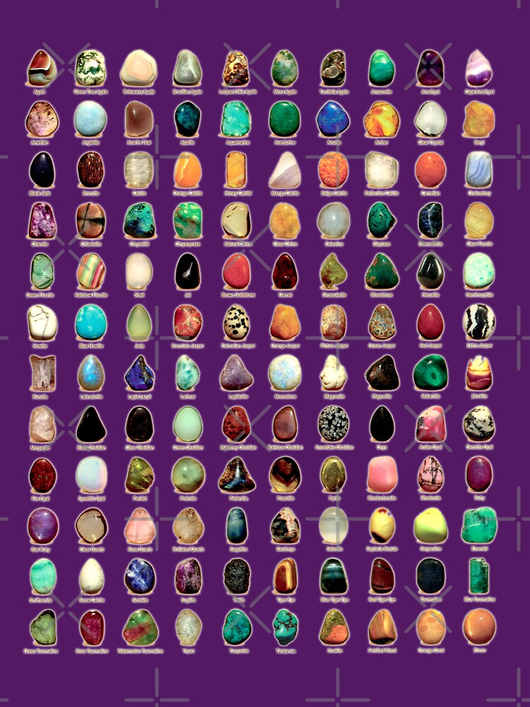Healing Crystals Gemstones. Purple Version. HIGH DEFINITION T-Shirts, Hoodie, Sweatshirt