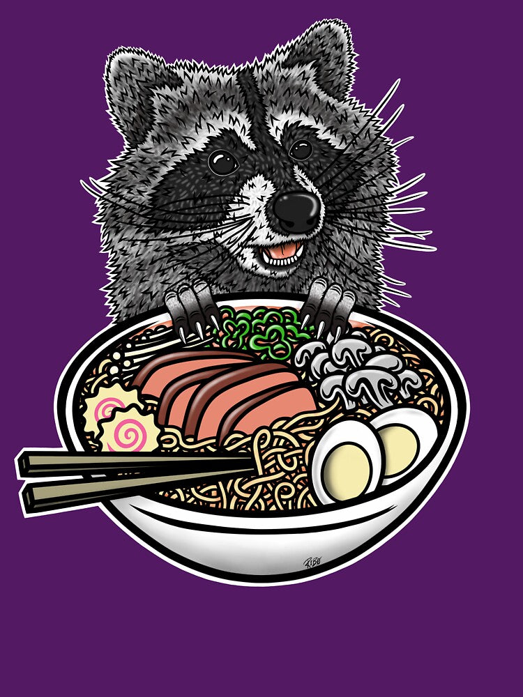 Ramen Raccoon by iamriboflavin T-Shirts, Hoodie, Sweatshirt | BlankRebels.com (Image 3)