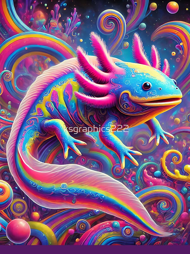 Axolotl Art #171 | Axolotl Lovers by ksgraphics222 T-Shirts, Hoodie, Sweatshirt | BlankRebels.com (Image 3)