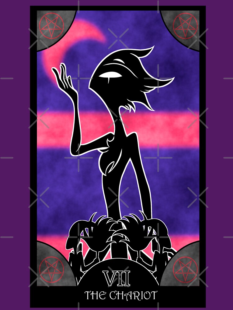 Hazbin Hotel/Helluva Boss Tarot Cards ::The Chariot:: by Vixxen92 T-Shirts, Hoodie, Sweatshirt | BlankRebels.com (Image 3)
