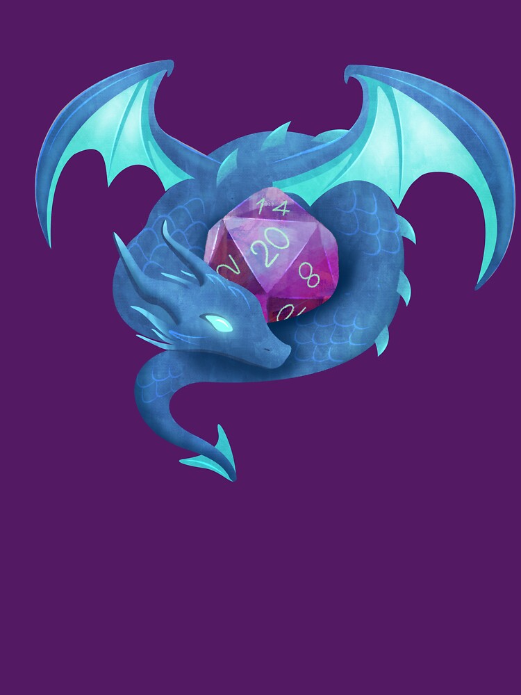 Dnd Dragon White by -DearTreehouse- T-Shirts, Hoodie, Sweatshirt | BlankRebels.com (Image 3)