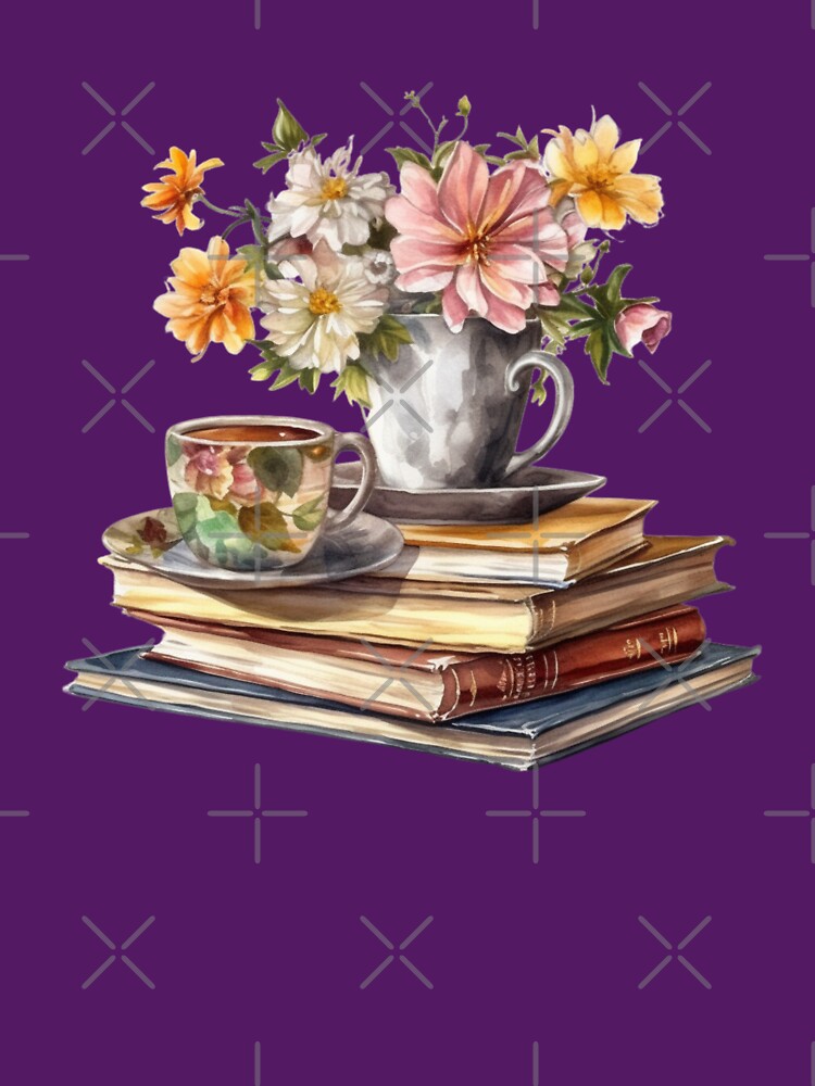 Coffee, Books and Flowers by Sketch-Shack T-Shirts, Hoodie, Sweatshirt | BlankRebels.com (Image 3)