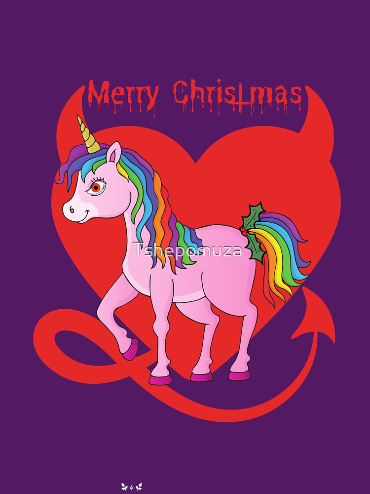 Cute Christmas Evil unicorn by Tshepomuza T-Shirts, Hoodie, Sweatshirt | BlankRebels.com (Image 3)