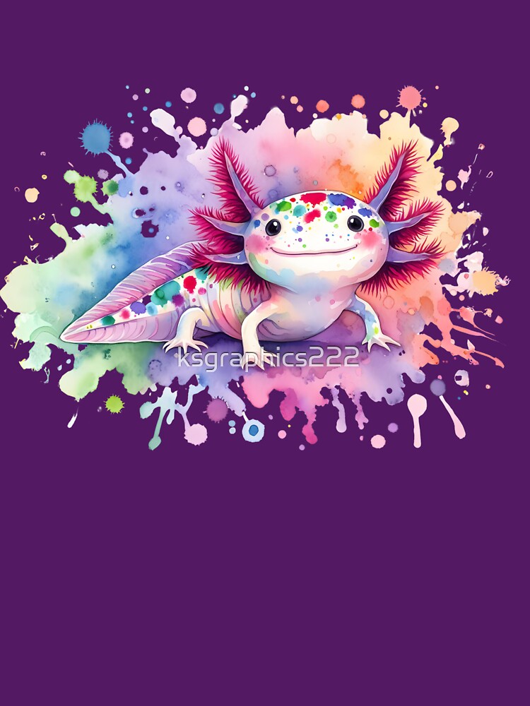 Axolotl Art #106 | Axolotl Lovers by ksgraphics222 T-Shirts, Hoodie, Sweatshirt | BlankRebels.com (Image 3)