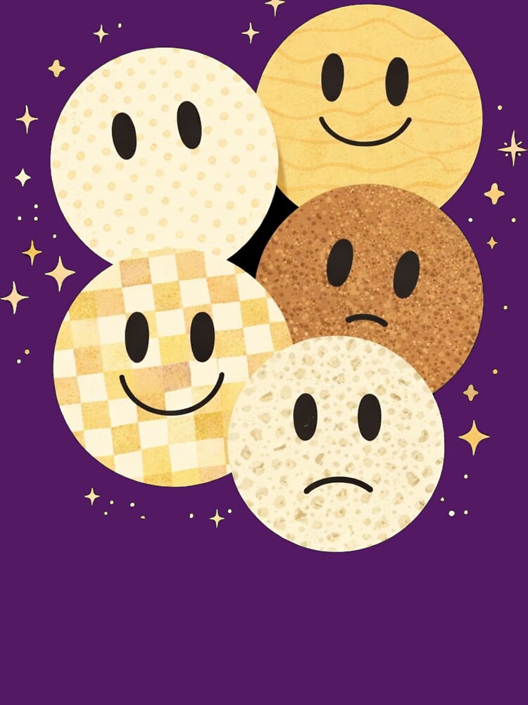 Mood Faces T-Shirt | Cute Aesthetic Emotions  Art by KDesignCrafts Hoodie, Sweatshirt | BlankRebels.com (Image 3)