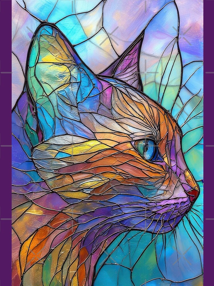 Rainbow Stained Glass Cat – Whimsical Fantasy Feline Art She Was Dreamer T-Shirts, Hoodie, Sweatshirt