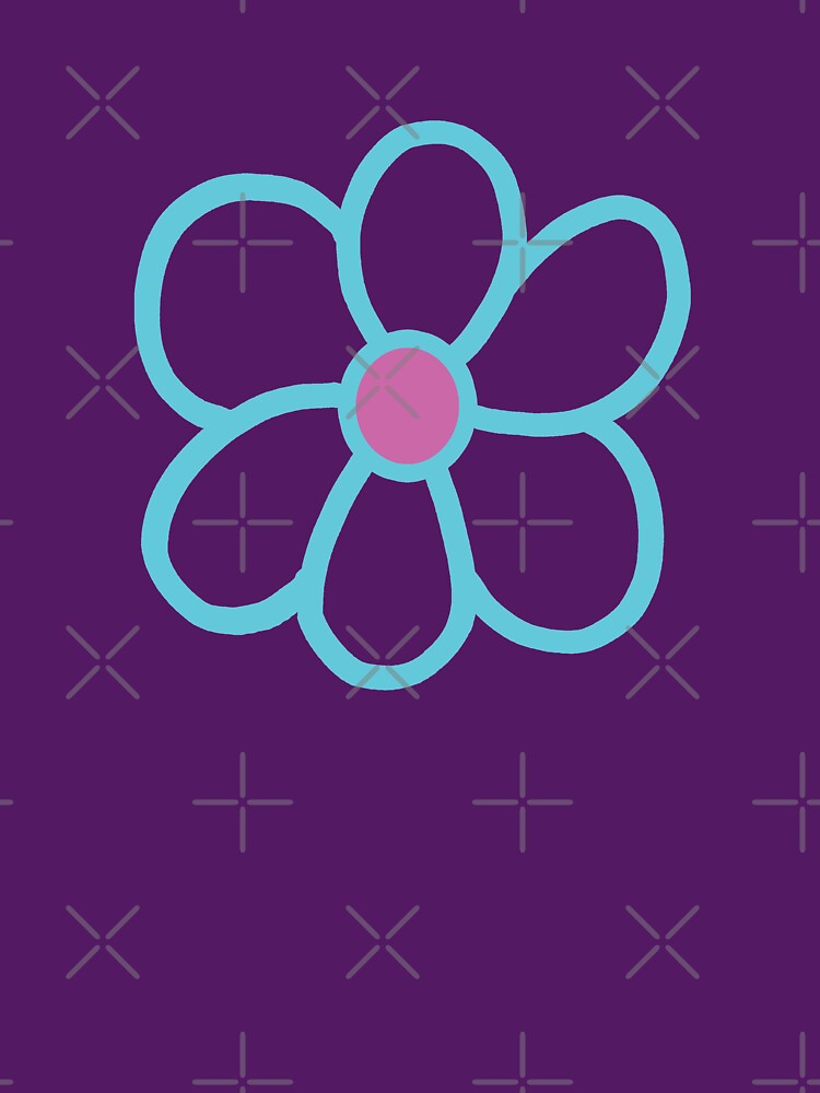 Big Simple Six Petal Flower in Aqua Blue by BelindaFuller T-Shirts, Hoodie, Sweatshirt | BlankRebels.com (Image 3)