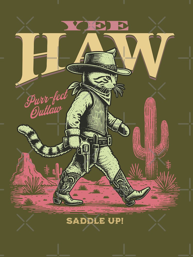 Cowboy cat with attitude! by PrettyPinkSkies T-Shirts, Hoodie, Sweatshirt | BlankRebels.com (Image 3)