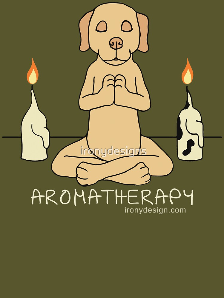 Dog Aromatherapy Meditation Funny Cartoon Dark by ironydesigns T-Shirts, Hoodie, Sweatshirt | BlankRebels.com (Image 3)