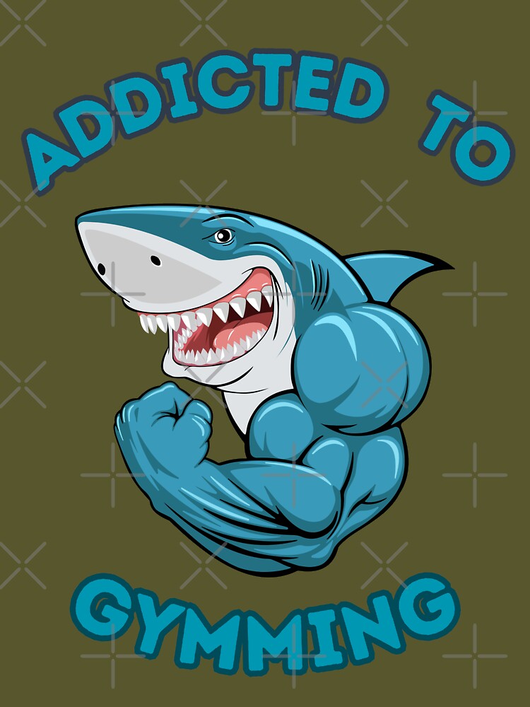 Addicted to Gymming- Classic Gift  of  Gym essentials for Gymn Lovers on black BG by mndesignworx T-Shirts,... (Image 3)