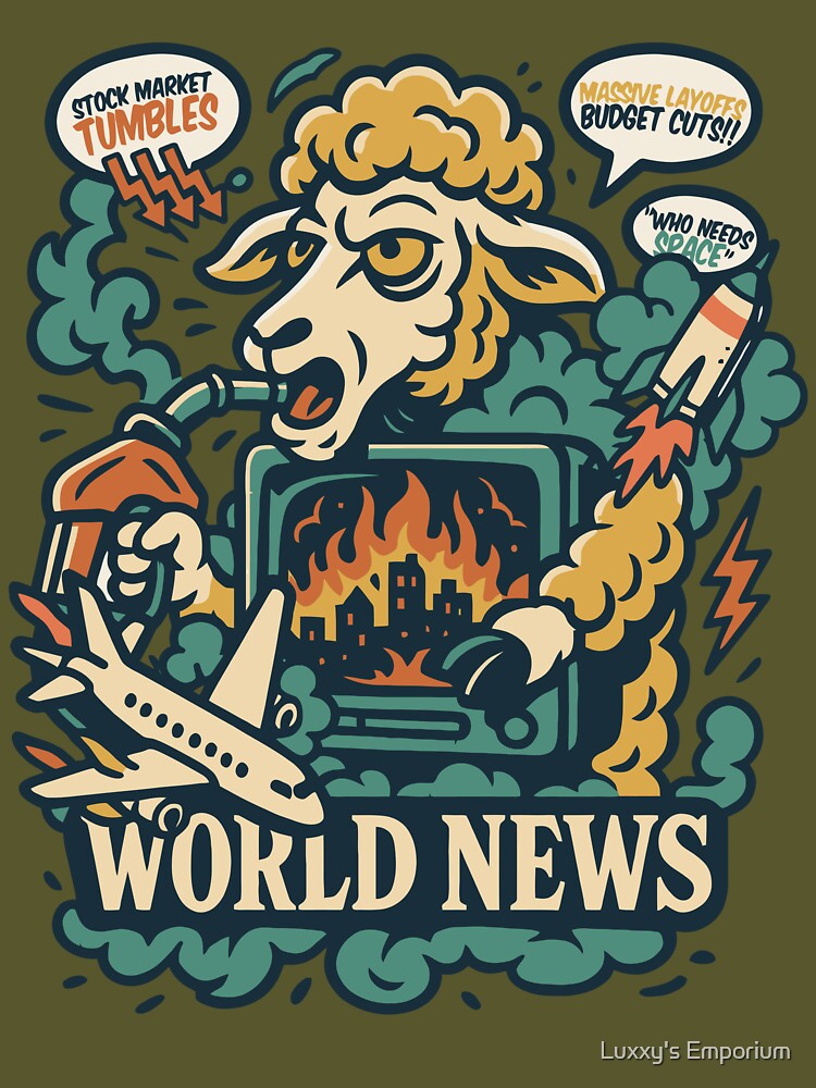 Doomscrolling Sheep World News Satire Graphic by Luxxy's Emporium T-Shirts, Hoodie, Sweatshirt | BlankRebels.com (Image 3)