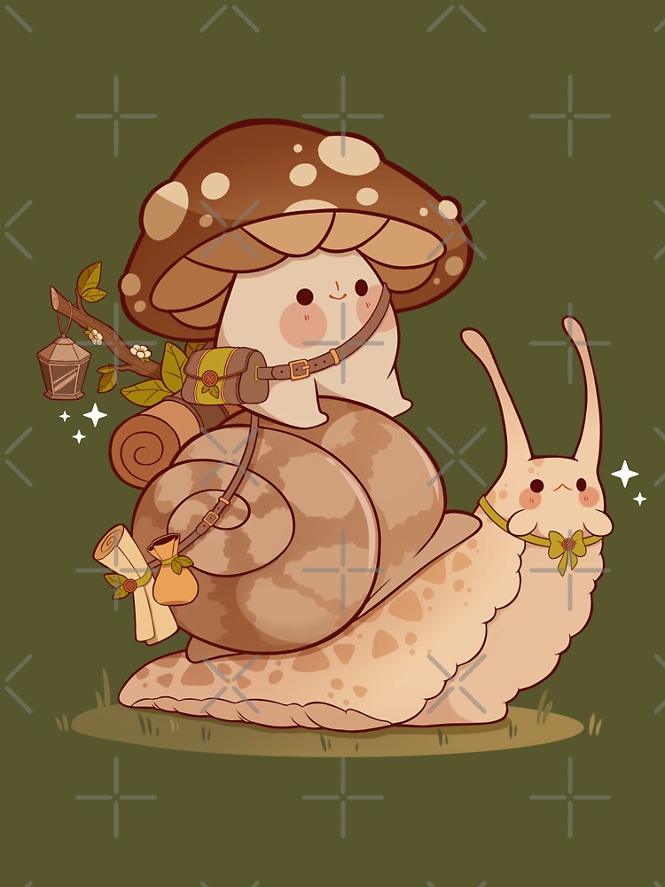 Cute Mushroom Snail Friend T-Shirts, Hoodie, Sweatshirt