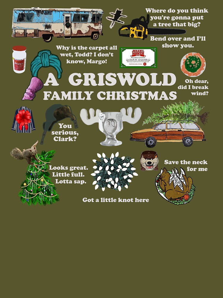 Vintage Green Christmas Vacation Holiday Family Traditions by happyholidayfan T-Shirts, Hoodie, Sweatshirt (Image 3)