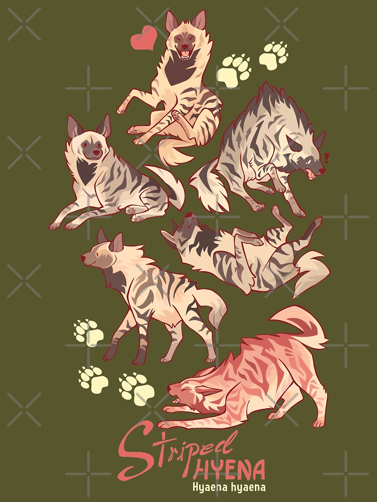 Striped hyena sticker and goodies pack by Colordrilos T-Shirts, Hoodie, Sweatshirt | BlankRebels.com (Image 3)