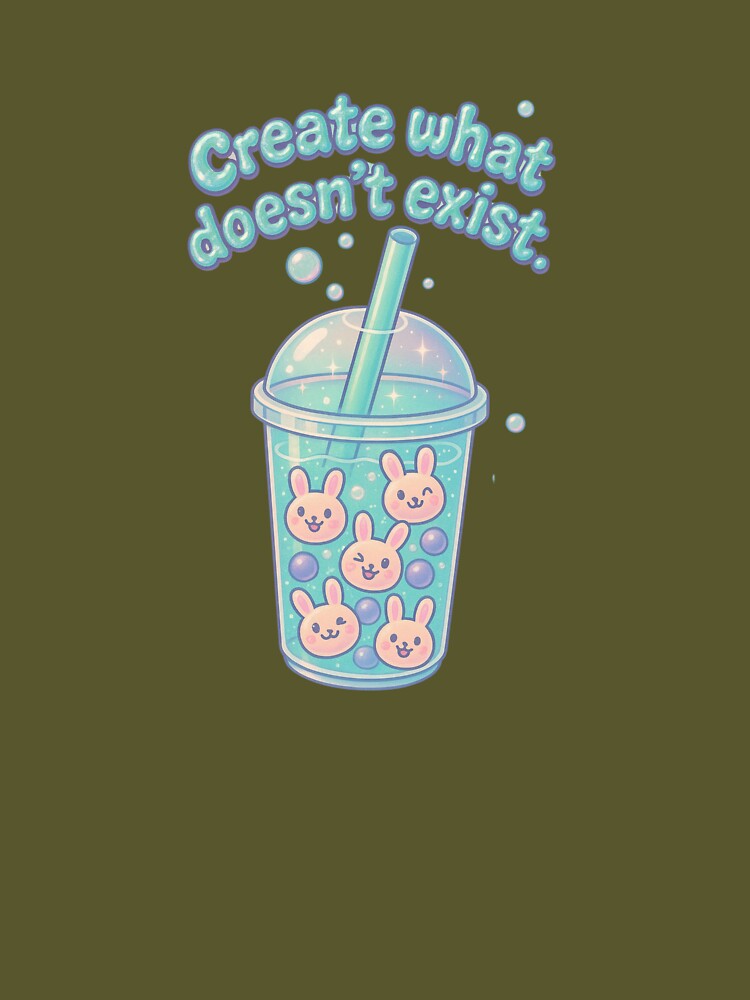 Kawaii Boba Bunny – Bubble Tea Aesthetic Tee with Winking Rabbits, Perfect Gift for Milk Tea Lovers and Y2K... (Image 3)